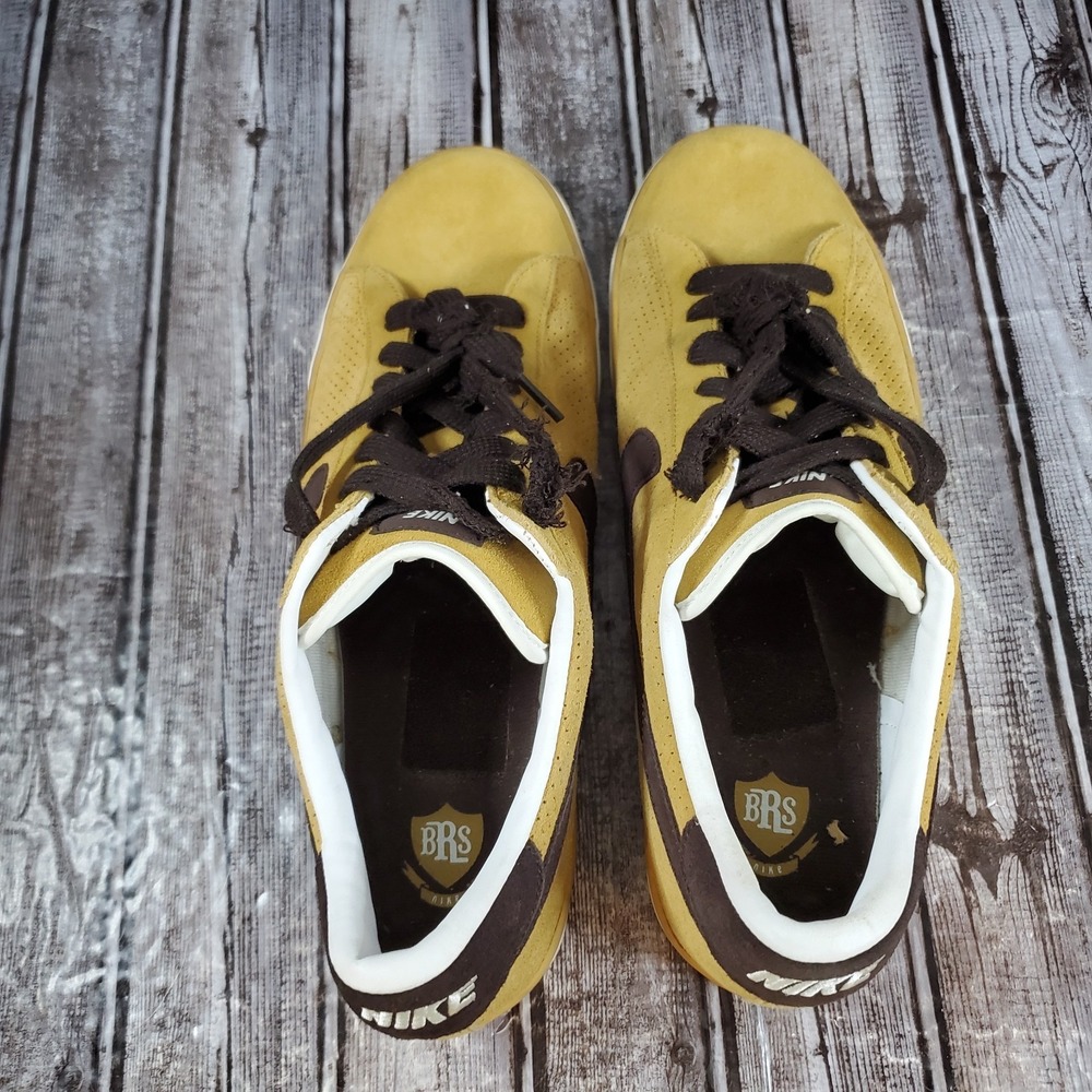Nike Men's SB Blazer Low BRS Mustard Brown Suede Sneakers 2008 Size 14 - Picture 6 of 8